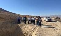 بازدید از پروژه احداث استخر ذخیره آب روستای گنجدان شهرستان اسفراین